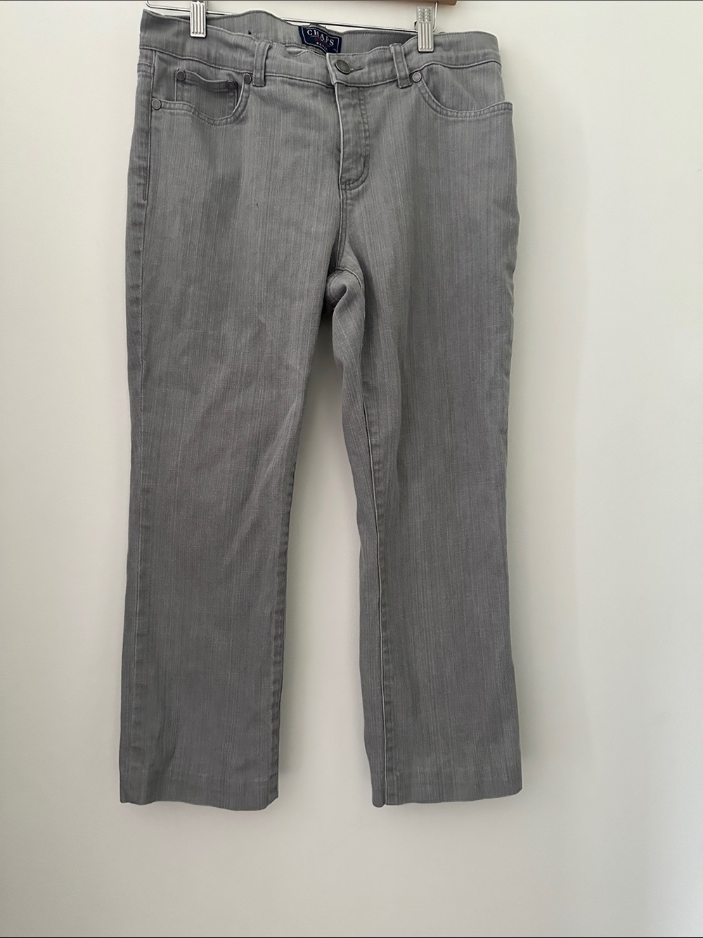 Chaps Light Gray Straight-Leg Jeans